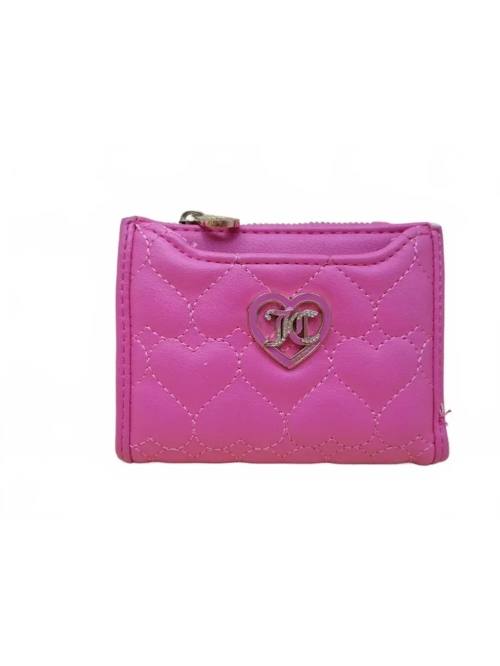 Juicy Couture Pink Heart Quilted Wallet with Card Holder Set